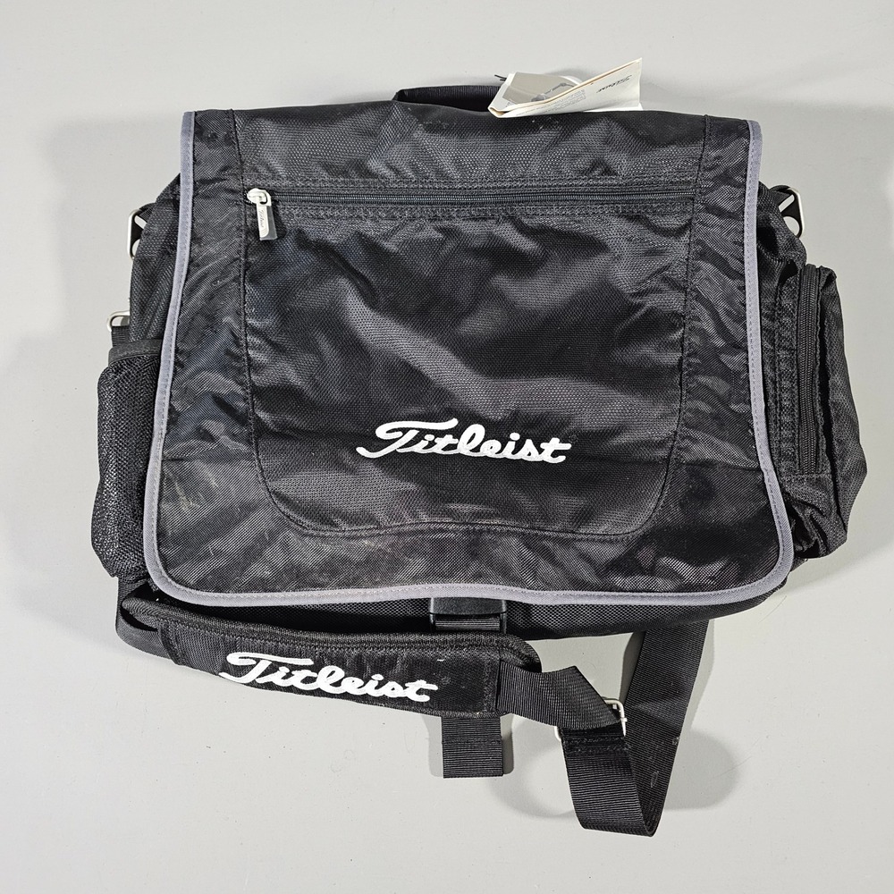 Titleist Messenger Bag Mens OS Black Sport Golf Travel Laptop Shoulder Bag